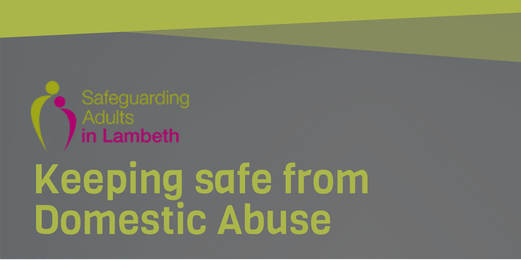 Keeping Safe From Domestic Abuse Lambeth Safeguarding Adults Board